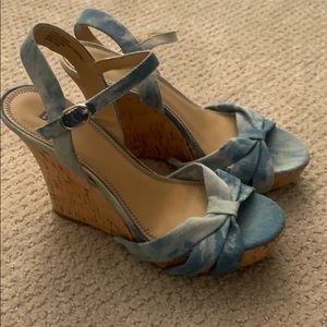 8.5 BP Nordstrom denim blue wedges